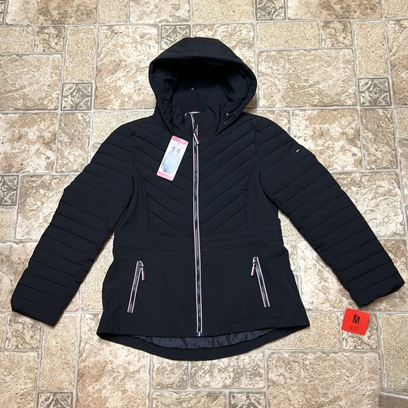 Tommy Hilfiger Puffer Jacket Black Size Medium - Picture 4 of 8